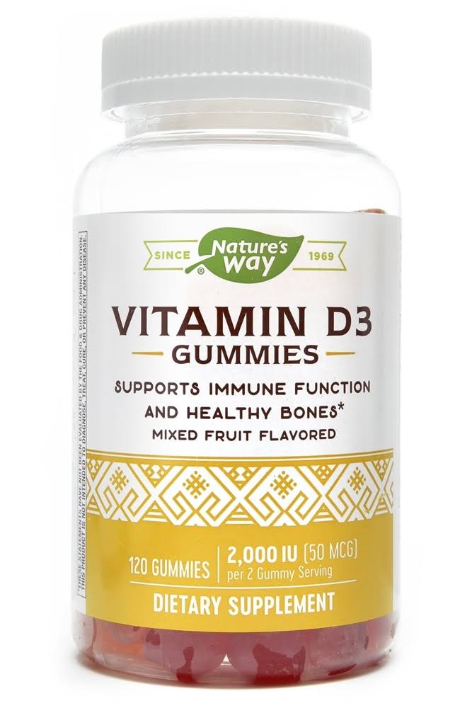 Nature's Way Vitamin D3 Gummies - Mixed Fruit - 120 Gummies