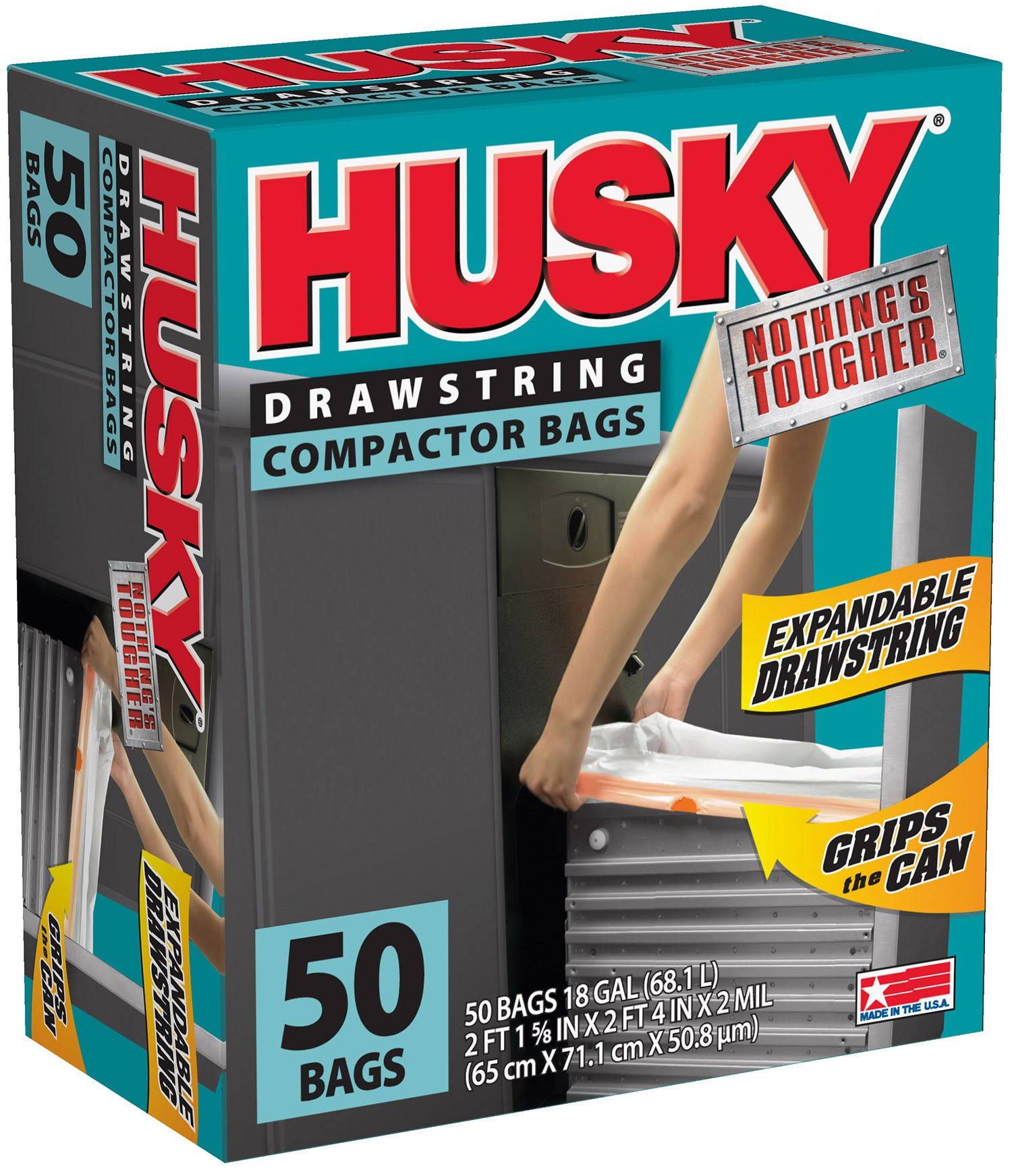Husky Drawstring Compactor Bags - 50 bags
