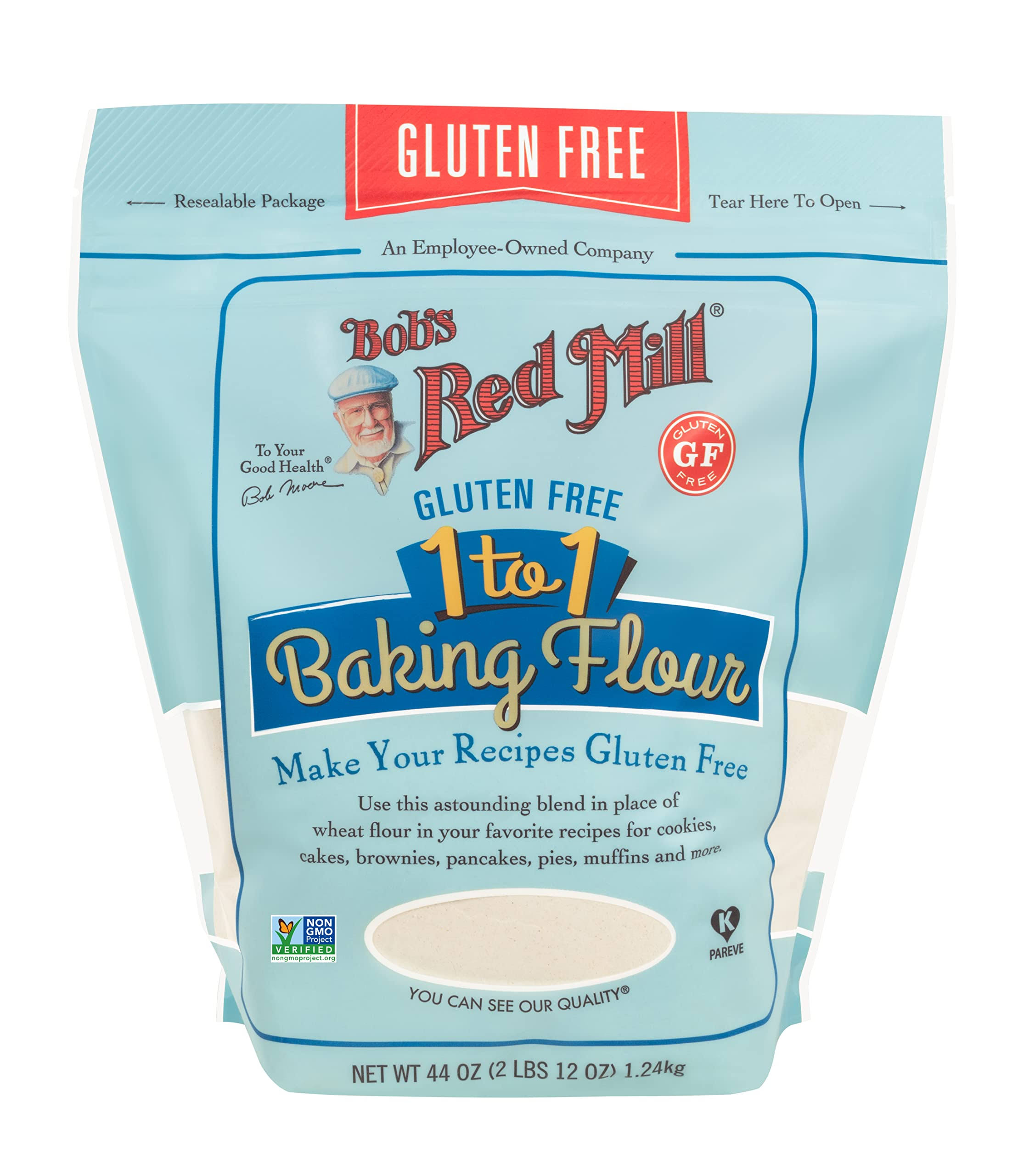 Bob's Red Mill, 1 to 1 Baking Flour, 44 oz (1.24 kg)