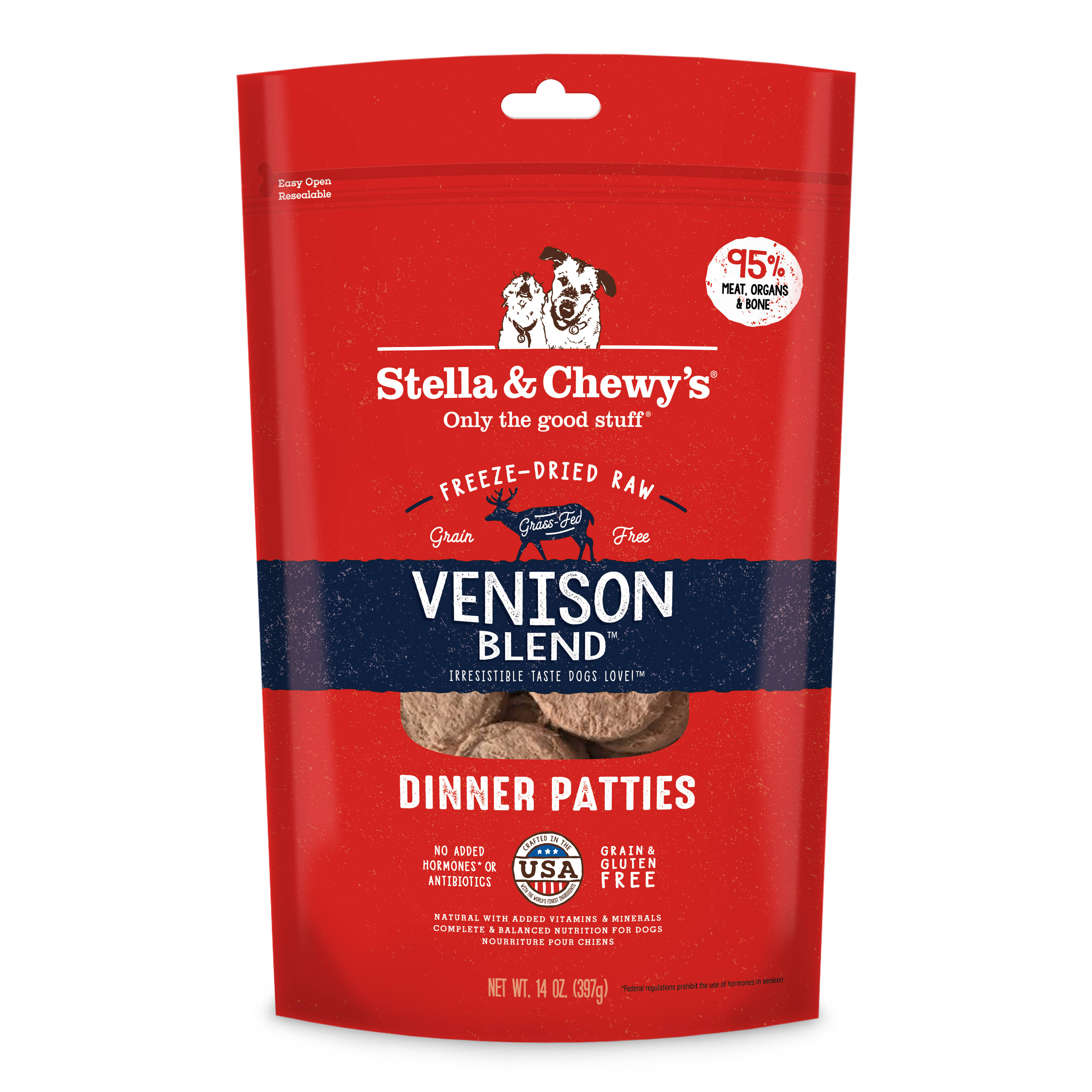 Stella & Chewy's Freeze Dried Dinner Dog Patties - Venison, 16 oz
