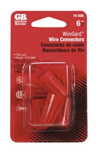 Gardner Bender 19-006 Wire Gard Wire Connectors - 6 pk, Red