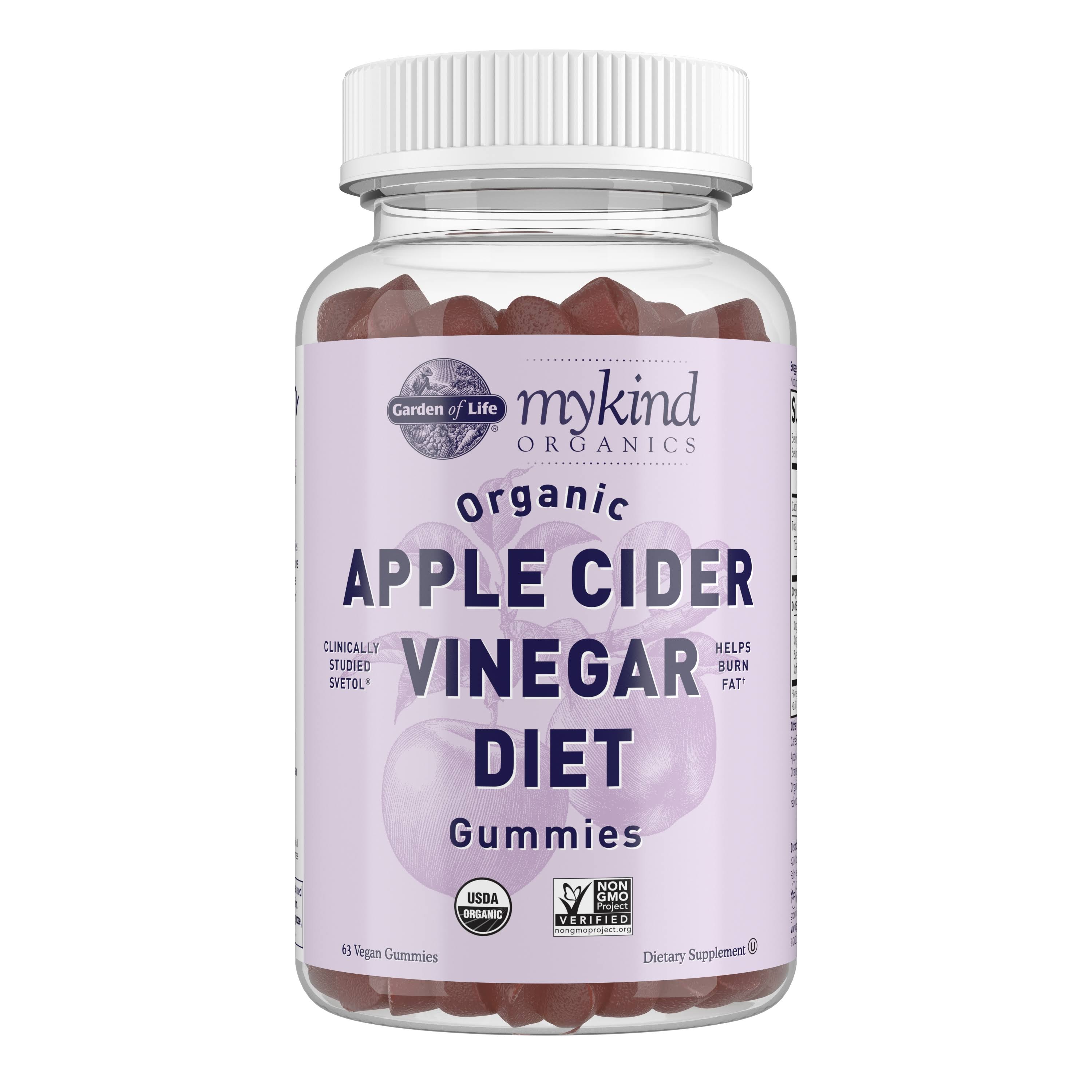Garden Of Life Mykind Organics Apple Cider Vinegar Diet, Organic, Gummies - 63 gummies
