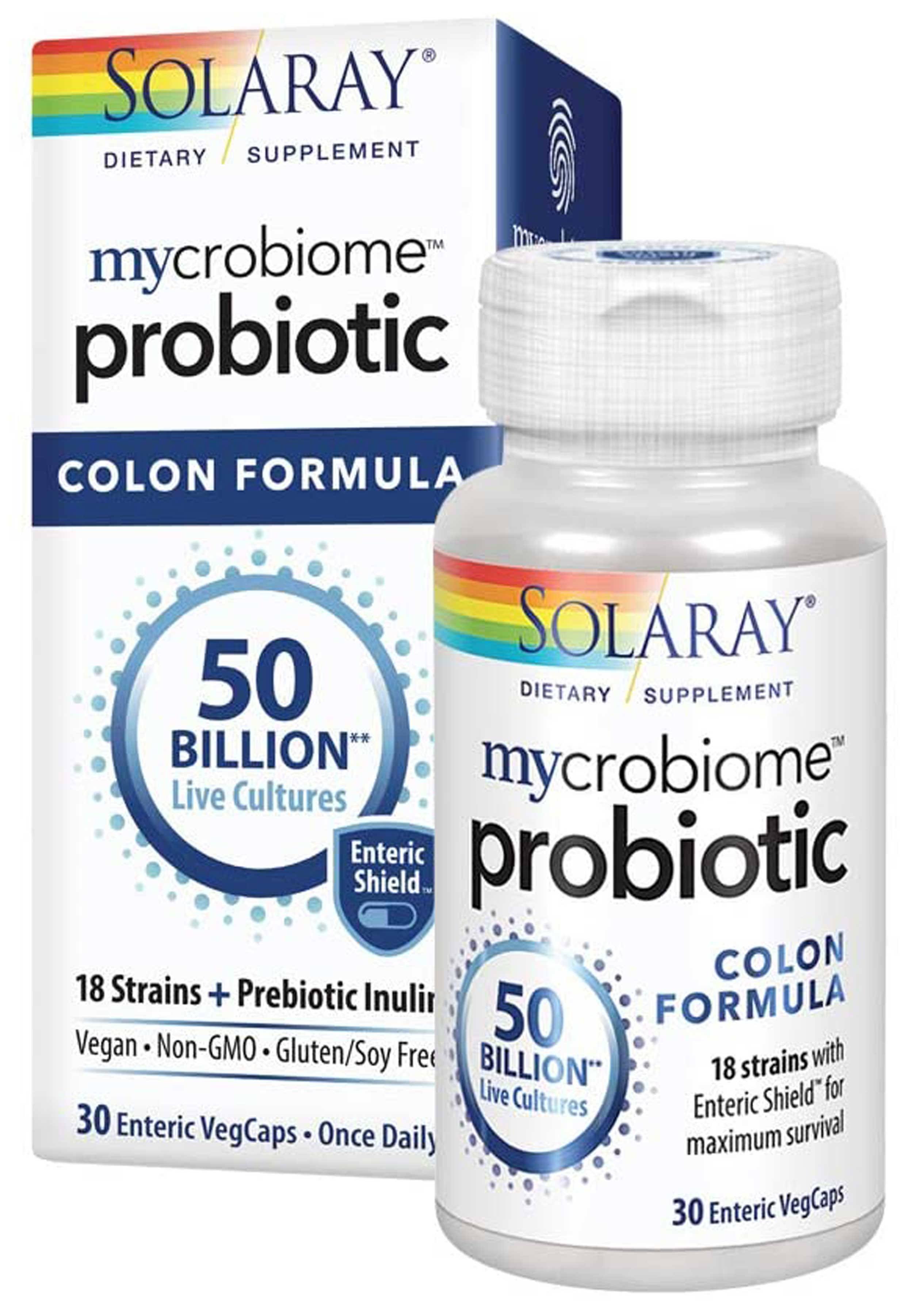 Solaray Mycrobiome Probiotic Colon Formula - 30 VegCaps