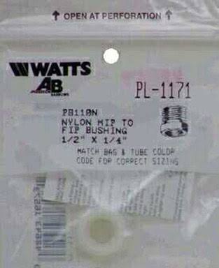 Watts PL1171 Hex Bushing - 1/2" x 1/4"