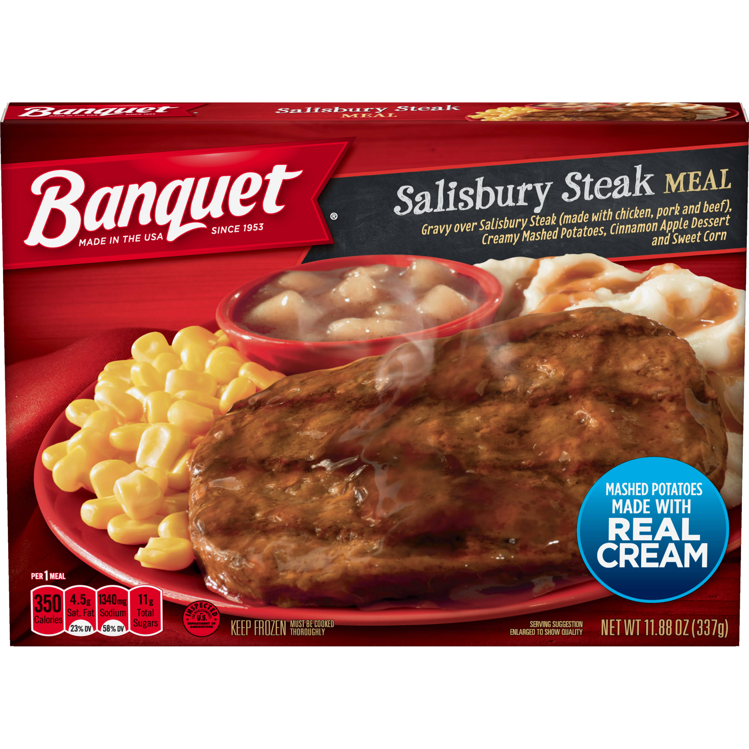Banquet Salisbury Steak Meal Beef Burger Patties - 11.88oz