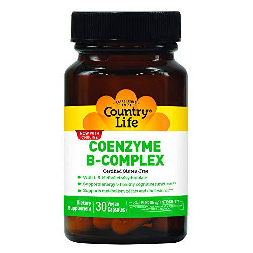 Country Life Coenzyme B-Complex Caps - 30 Vegetarian Capsules