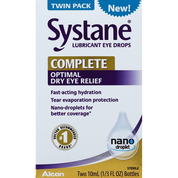 Systane Complete Lubricant Eye Drops - 2 Bottles, 20ml