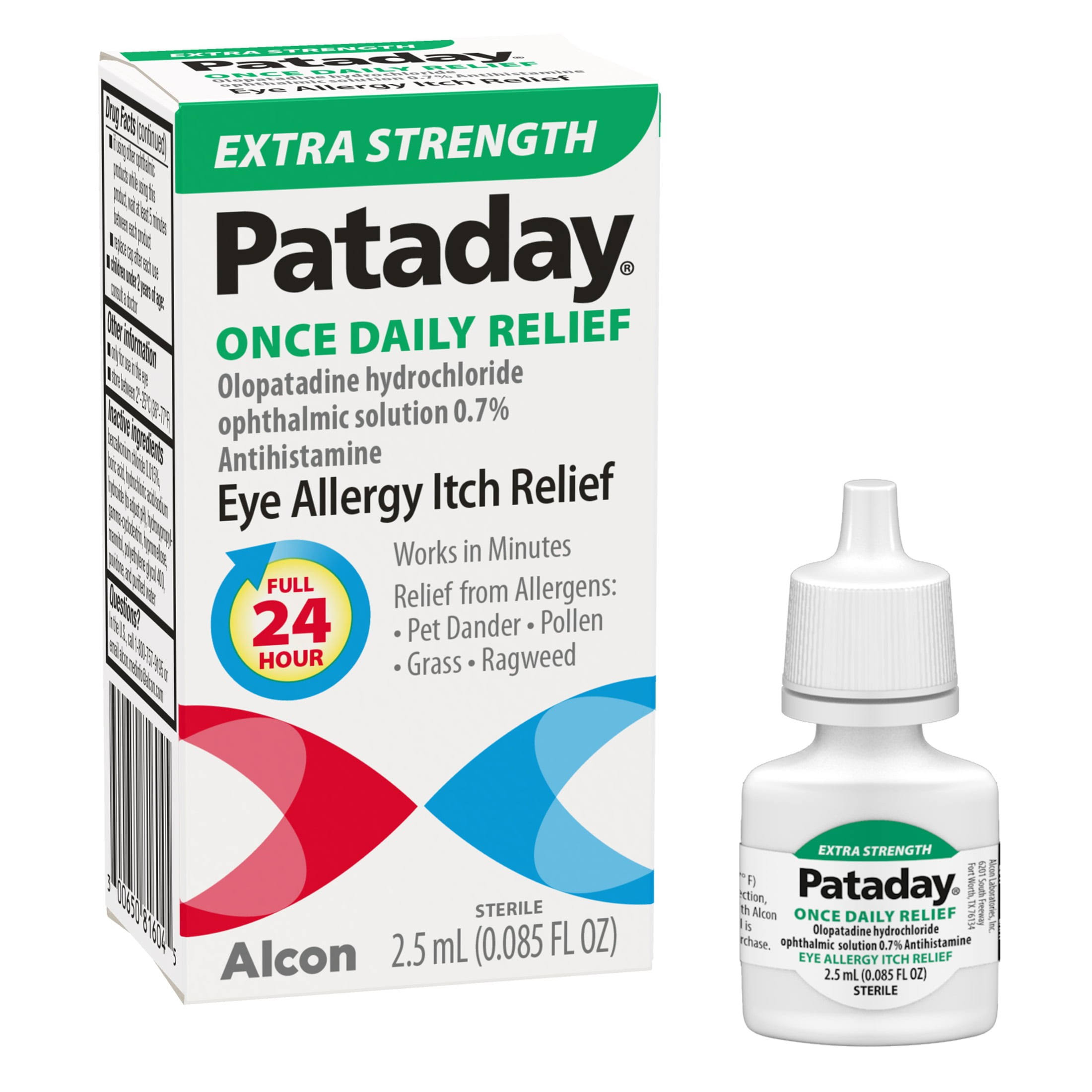 Pataday Extra Strength Once Daily Relief Liquid for Ages 2 and Older, 0.085 fl oz