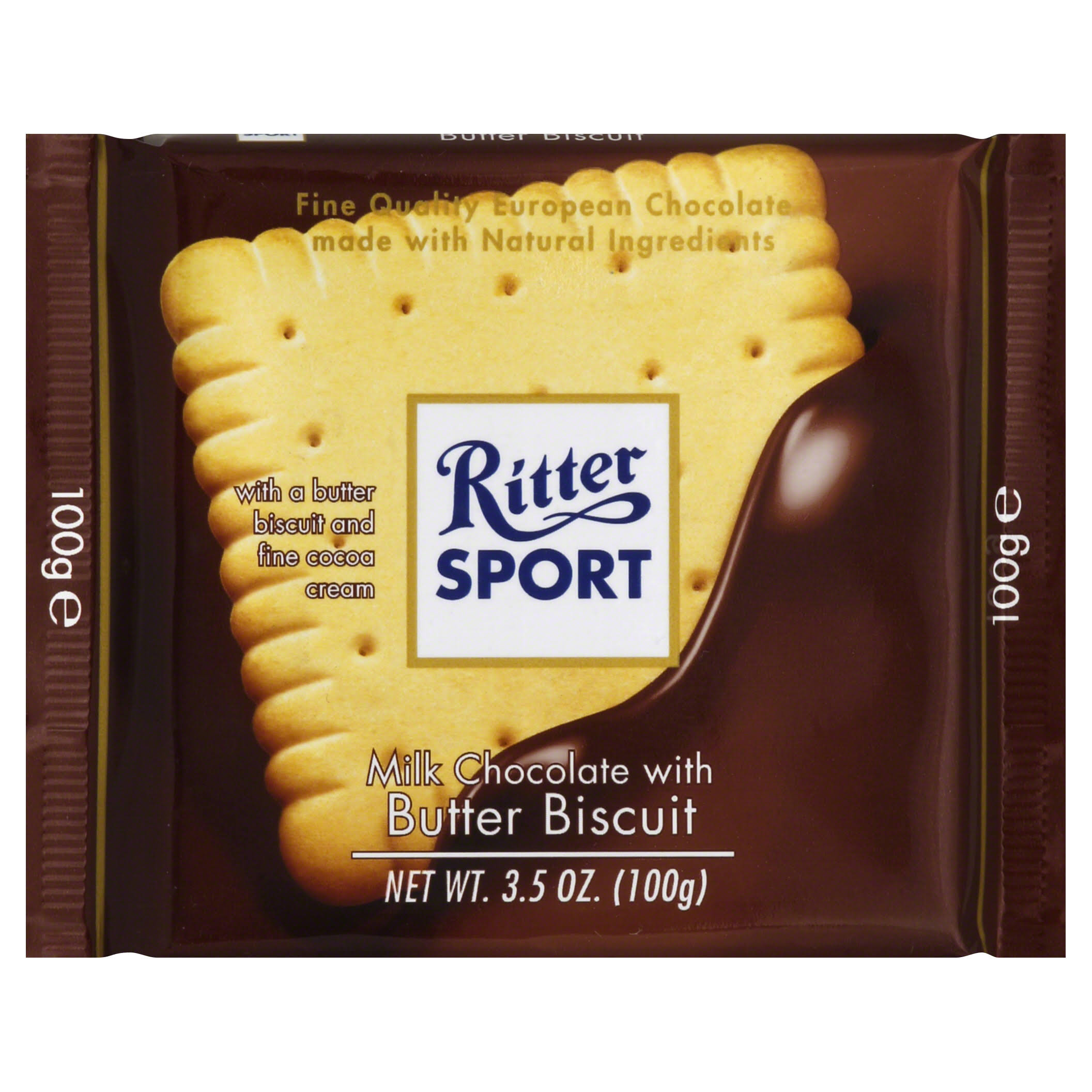 Ritter Sport - Milk Chocolate With Butter Biscuit, 100g