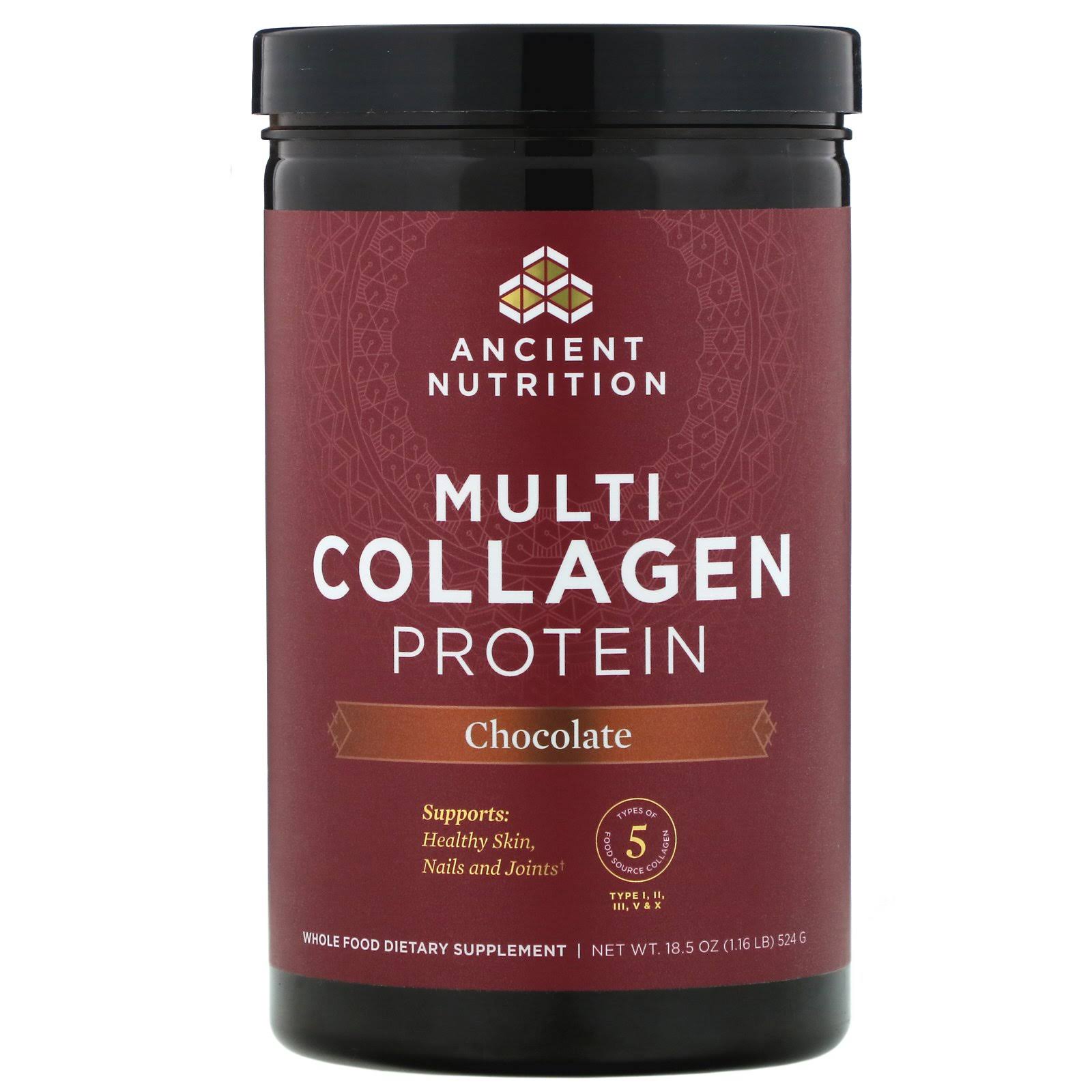 Ancient Nutrition Multi Collagen Protein Powder Chocolate 18.5 oz.