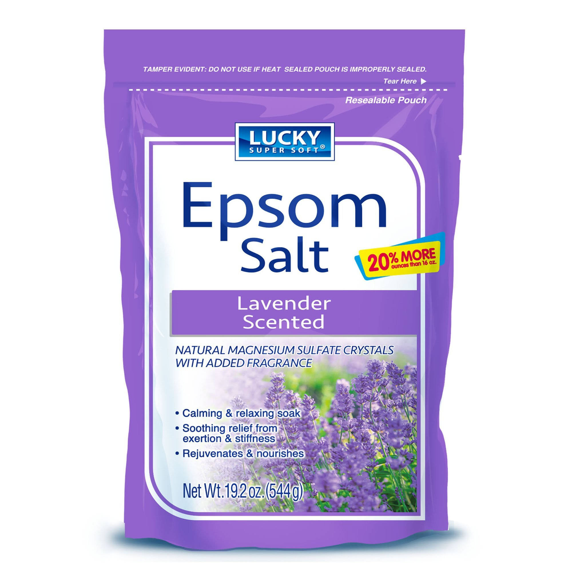 Lucky Super Soft Epsom Salt Lavender Scented, 570ml | Bath & Body