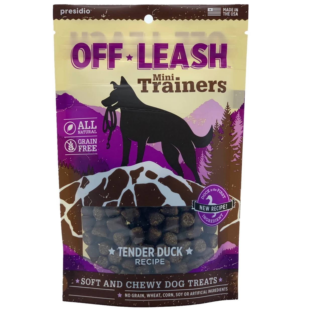Off Leash Mini Trainers Dog Treats 14 oz / Tender Duck