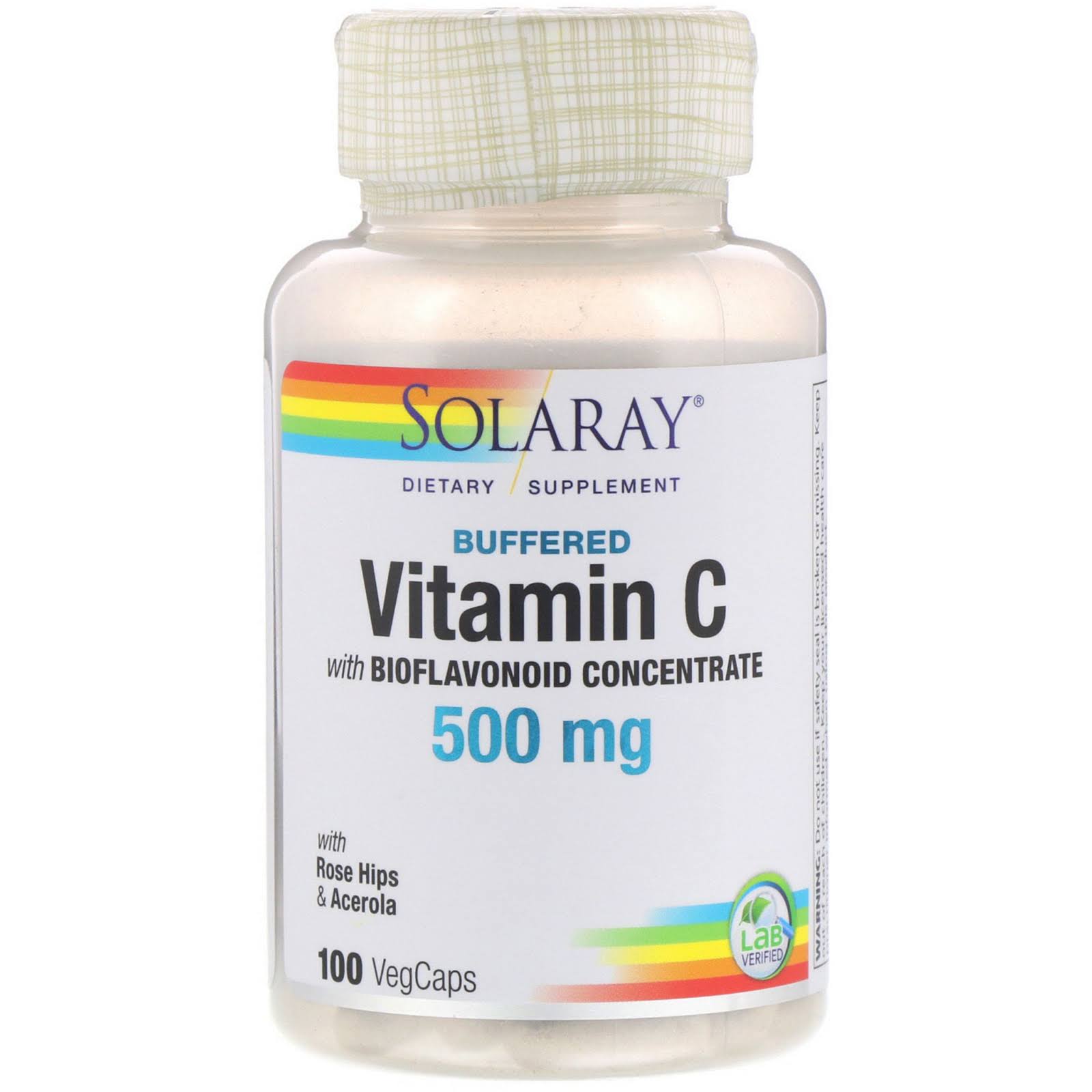 Solaray Bio-Plex Buffered Vitamin C - 500mg, 100 Capsules
