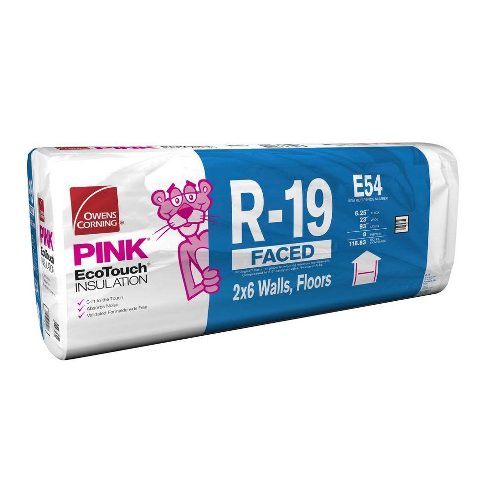 Owens Corning R-19 Pink EcoTouch Insulation - 23"x48"