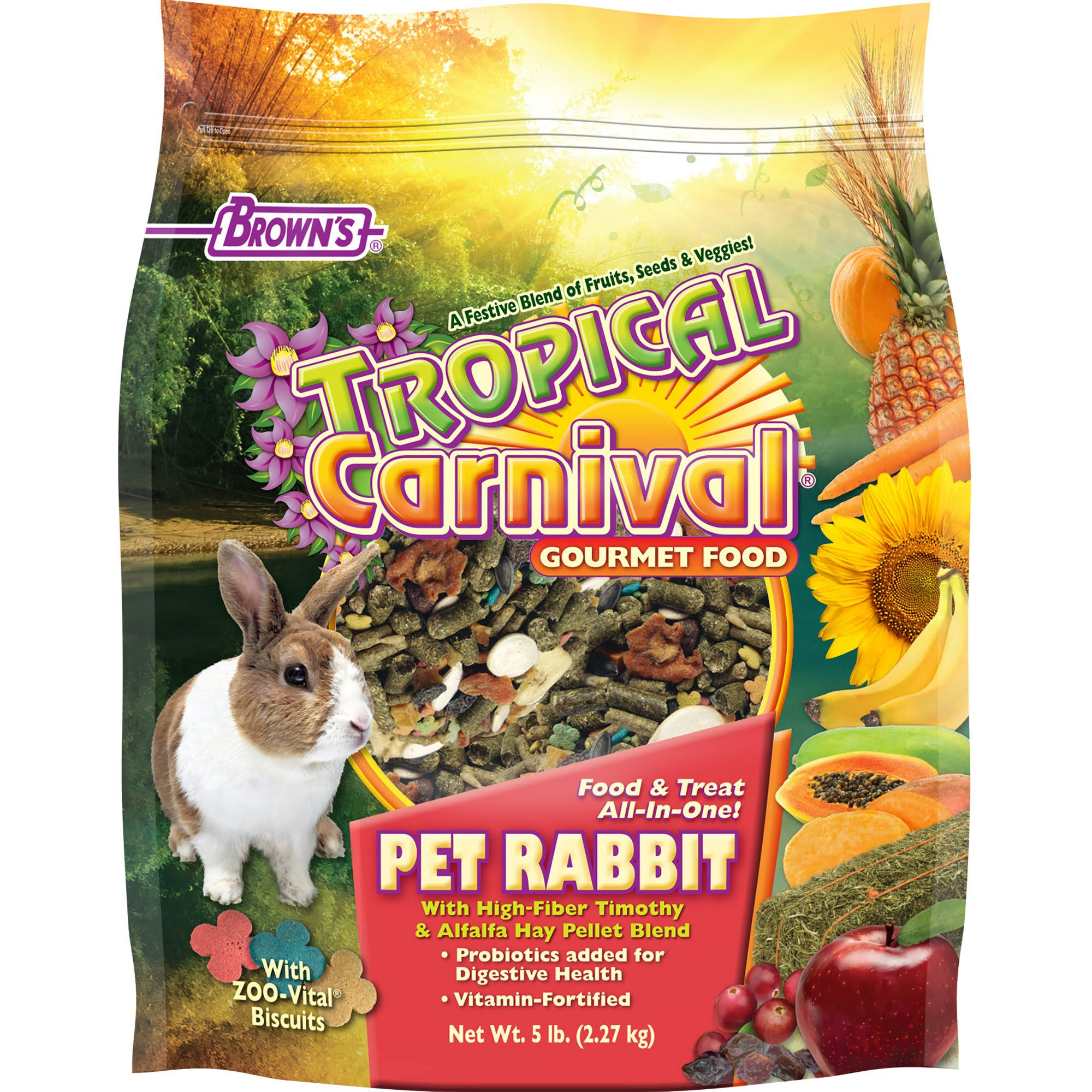F.M. Brown's Tropical Carnival Rabbit Food - 5lb