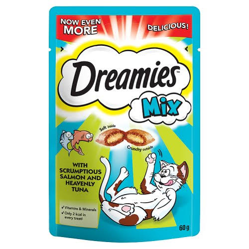 Dreamies Cat Treats - Salmon and Tuna, 60g