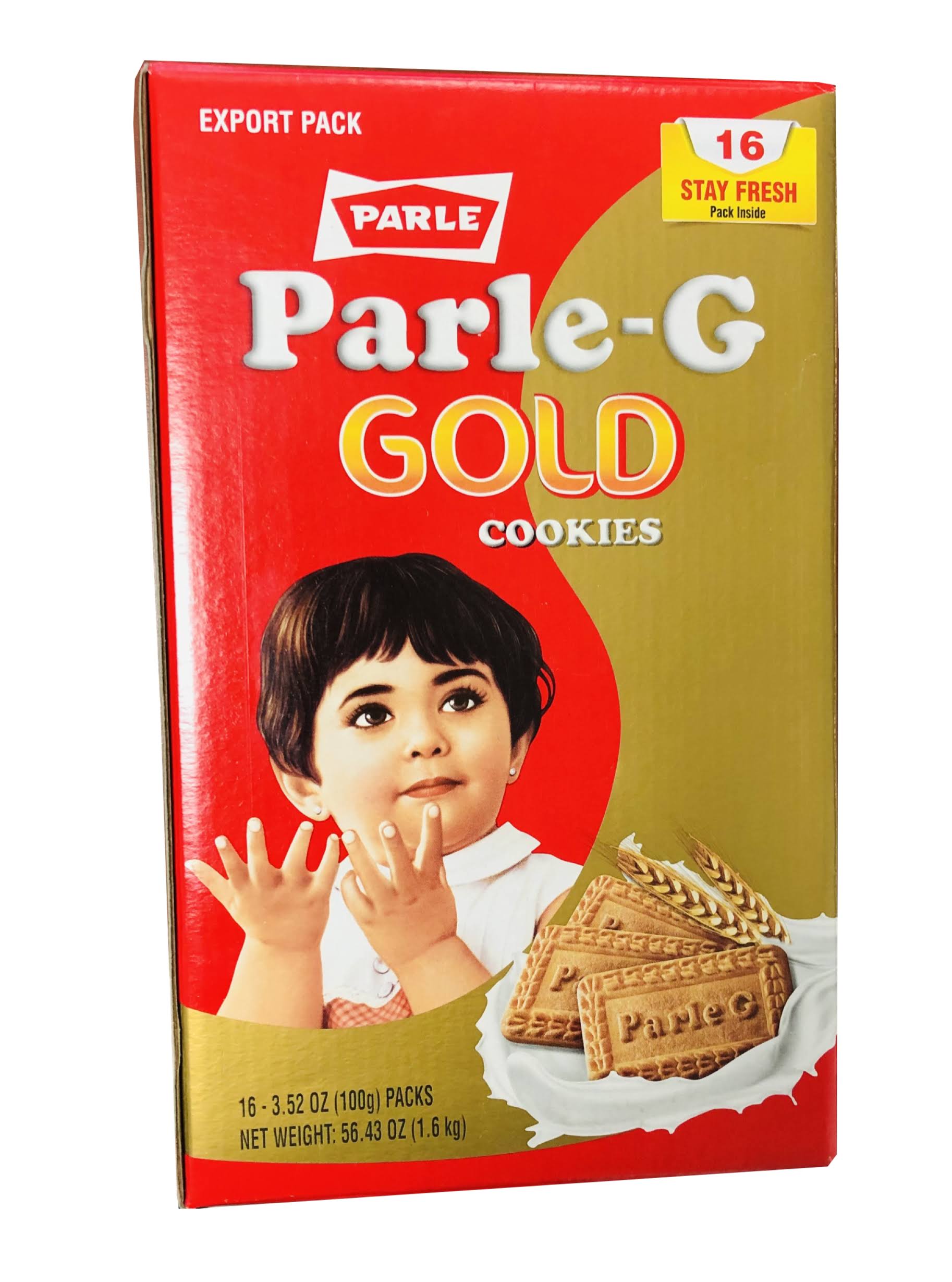 Parle-G Gold Cookies 1.6 kg (16 Pack of 100g)