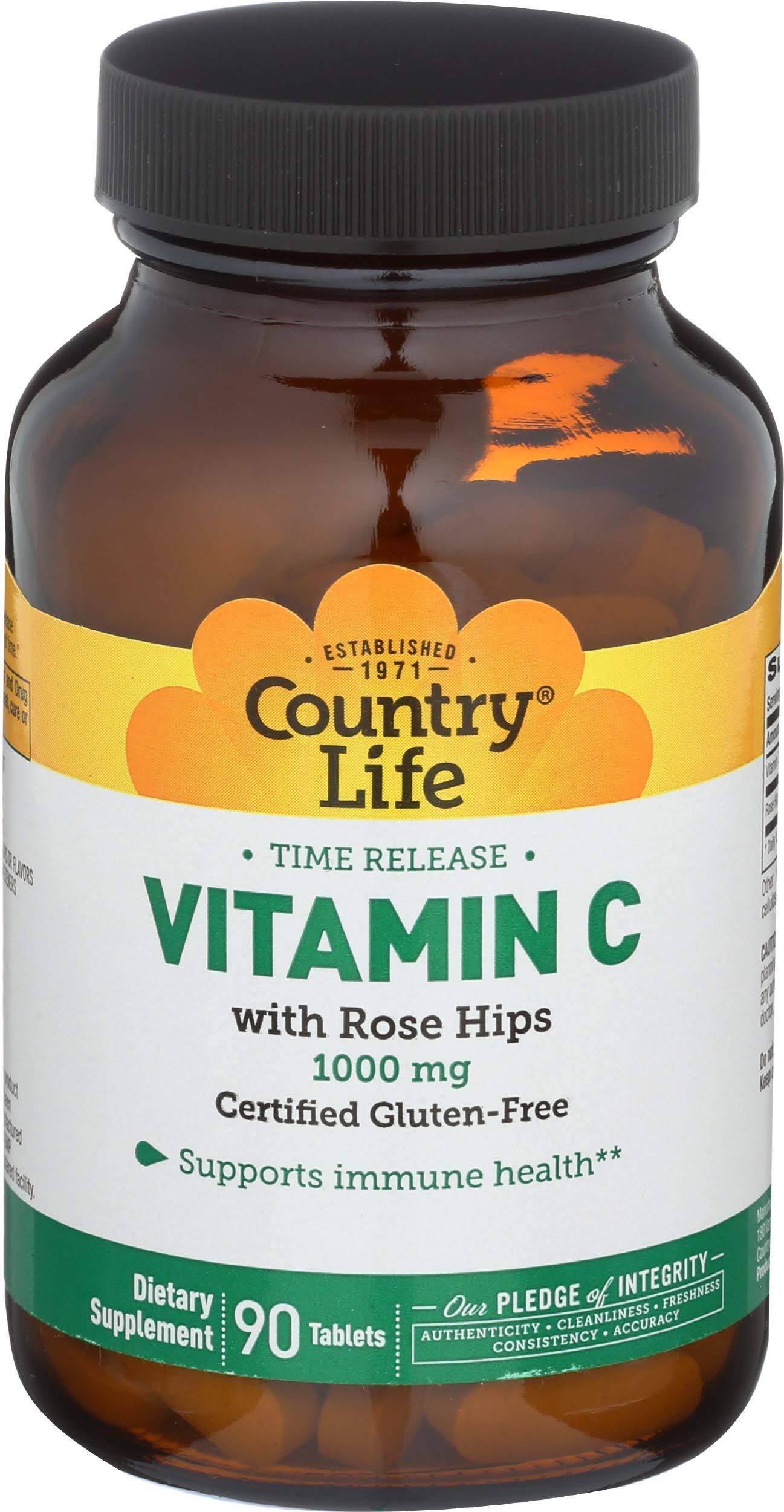 Country Life Vitamin C Supplement 1000Mg - 90 Tablets