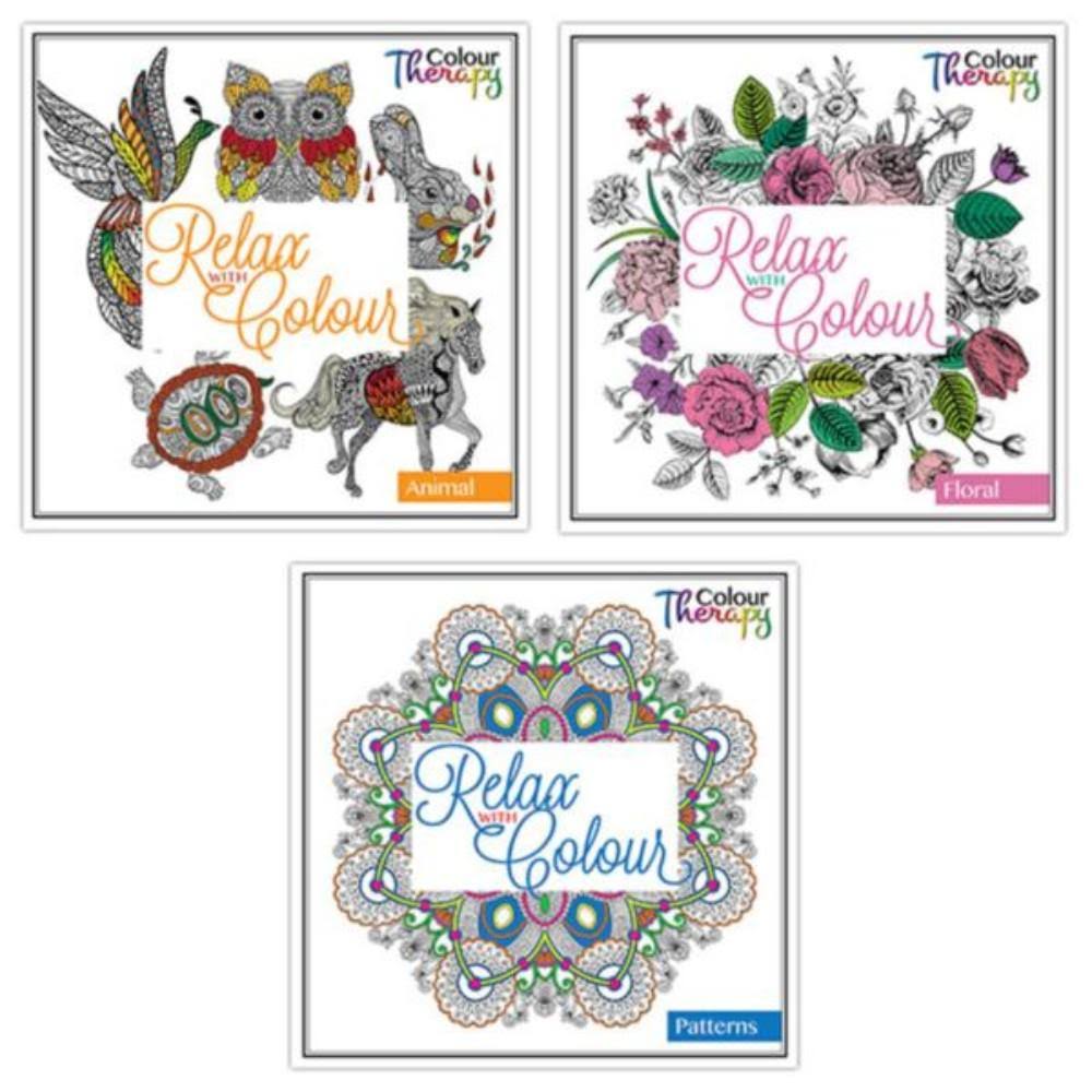 Colour Therapy Relax with Colour Adult Colouring Book - Patterns, 60 Pages