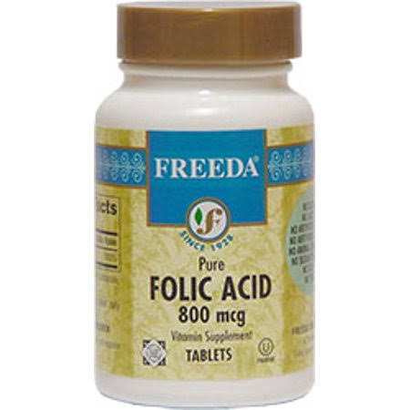 Freeda Kosher Folic Acid Supplement - 800mcg, 100 Tablets