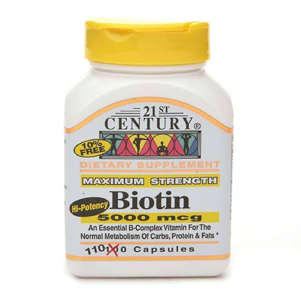 21st Century Biotin Vitamin Supplement - 5000mcg, 110ct