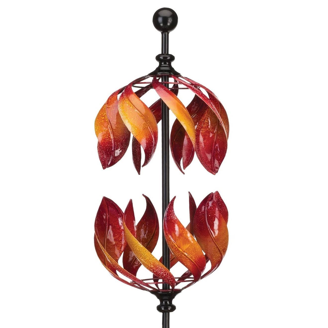 Regal Art & Gift Orange & Red Flame Kinetic Garden Stake One-Size