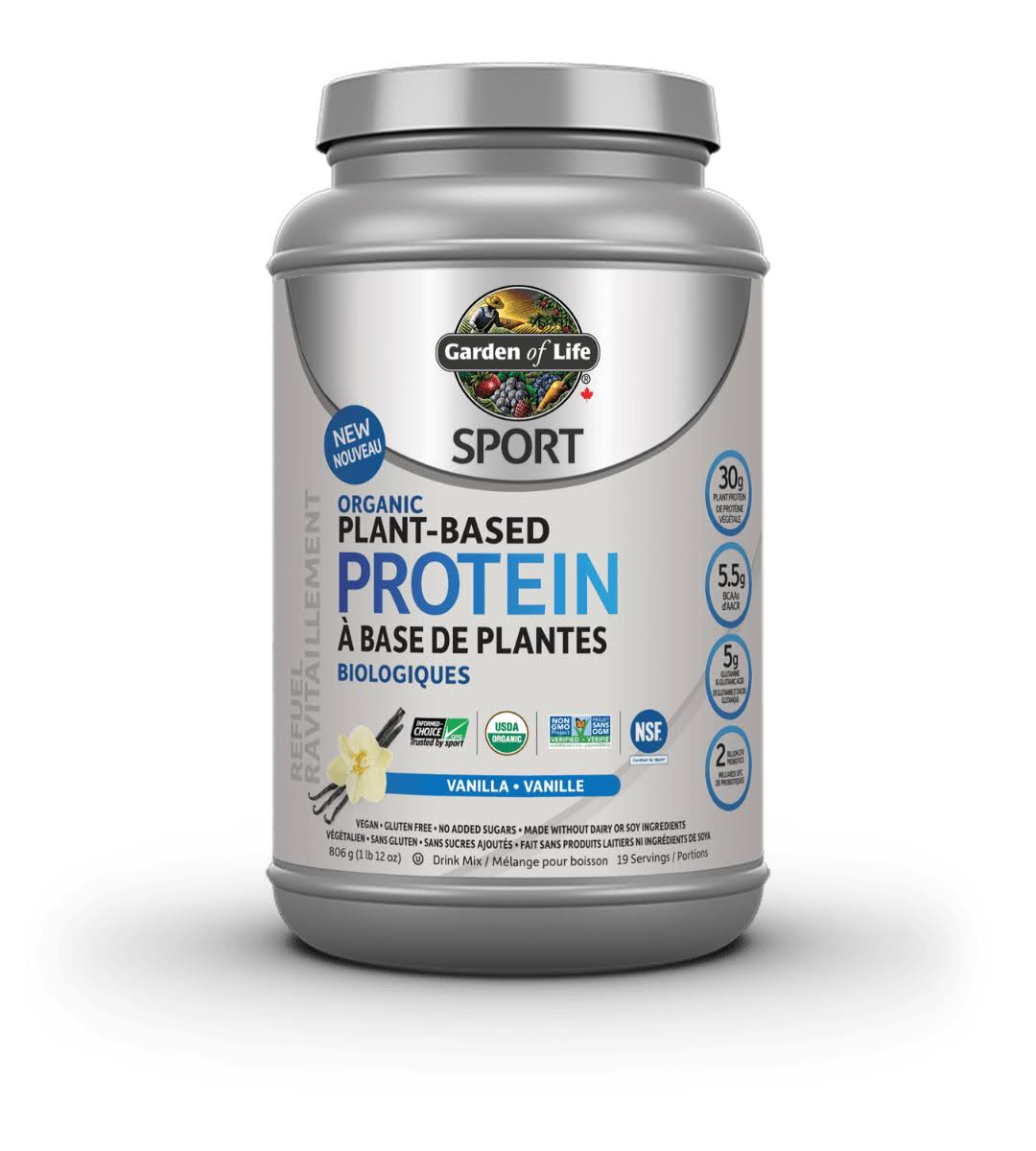 Garden of Life Sport Organic Plant-Based Protein Vanilla 806G