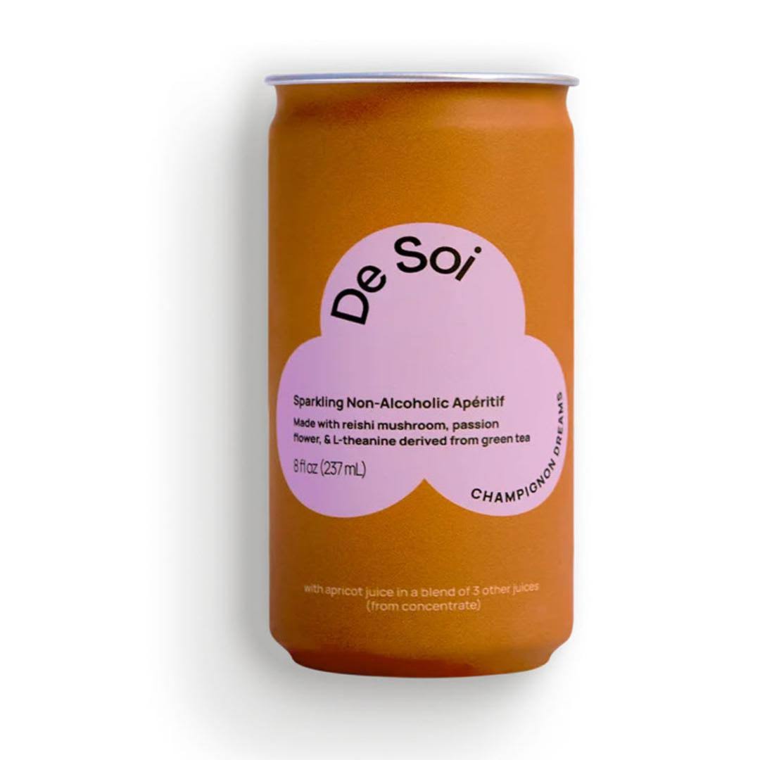 De Soi Champignon Dreams by Katy Perry - Sparkling Beverages Non-Alcoholic Drinks, Natural Botanicals, Adaptogen Drink, Reishi Mushroom, Vegan,
