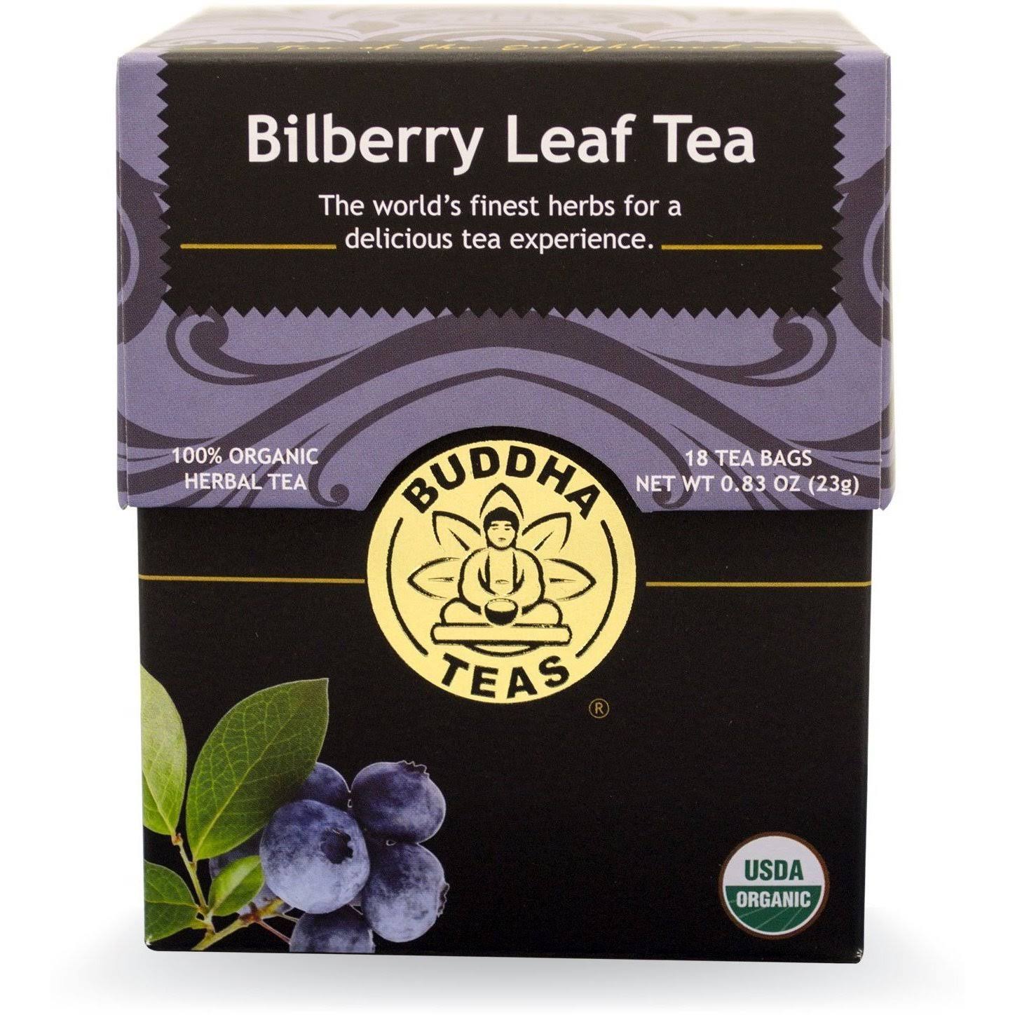 Buddha Teas Bilberry Leaf 100 Percent Organic Herbal Tea - 18 Bags