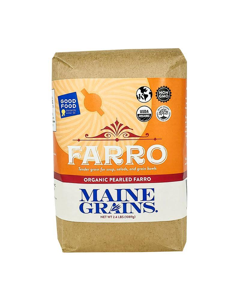 Maine Grains Organic Pearled Farro 2.4 Pounds