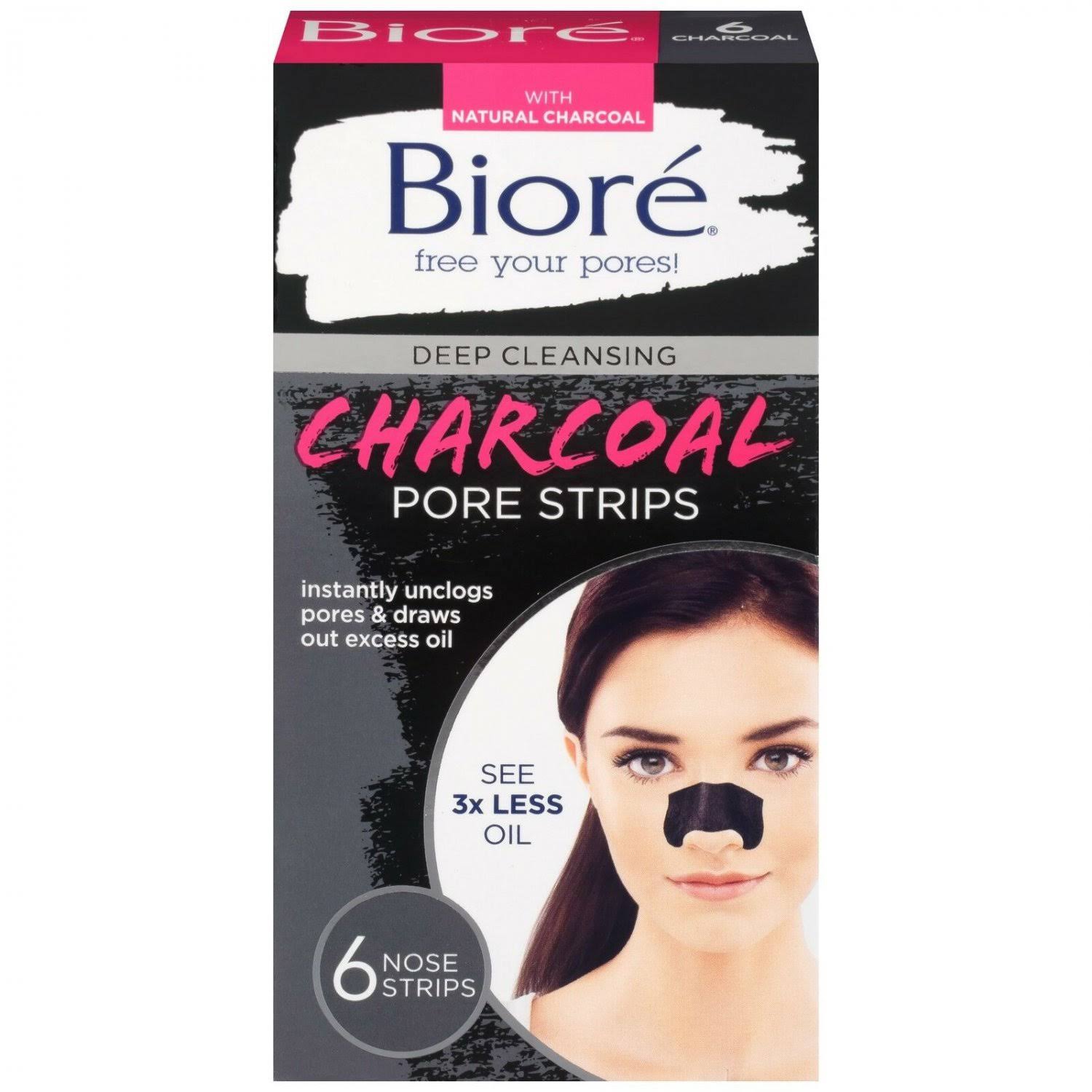 Biore Deep Cleaning Charcoal Pore Strips - 6ct