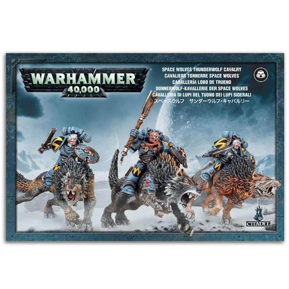 Warhammer 40k Space Wolves Thunderwolf Cavalry Miniature Set