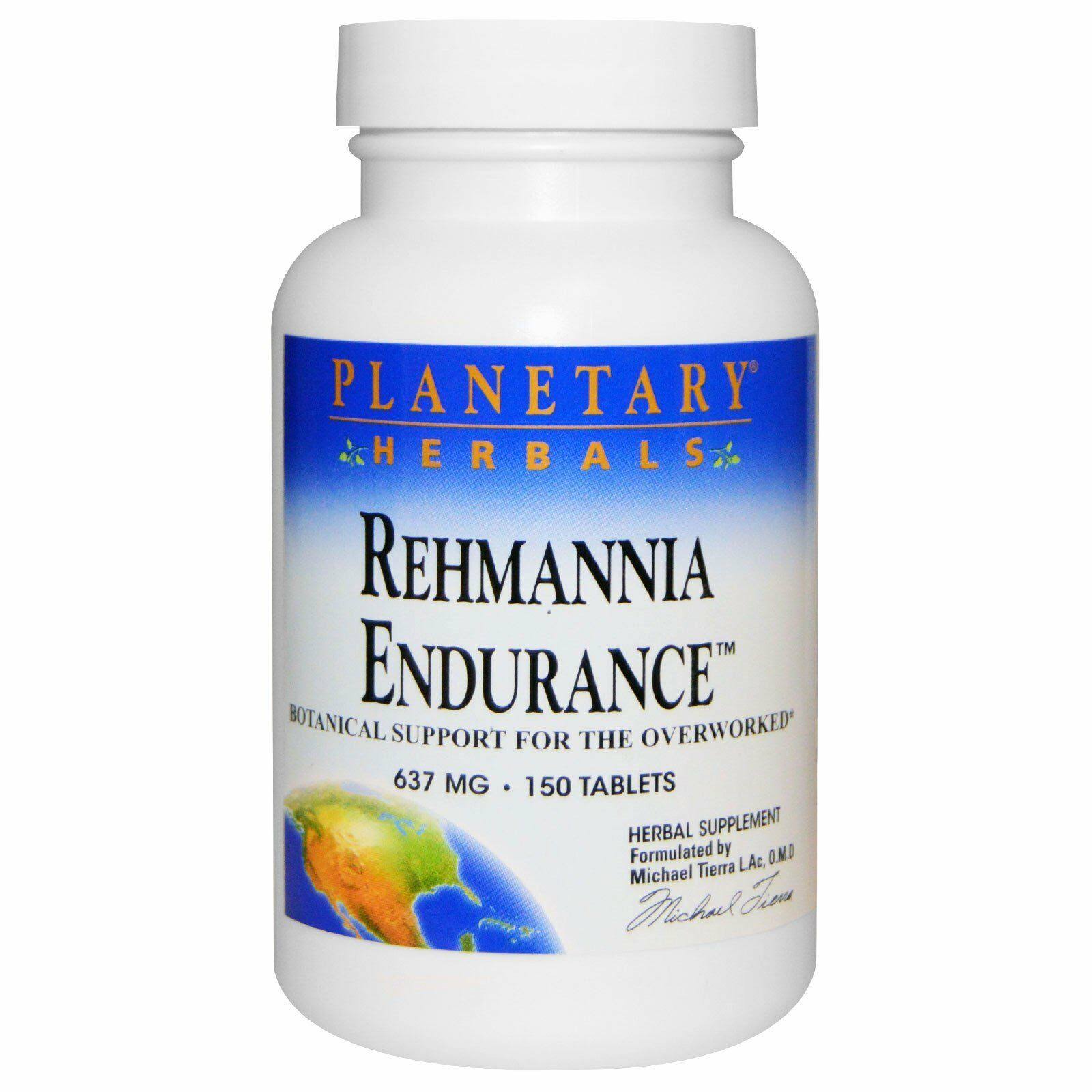Planetary Herbals Rehmannia Endurance Herbal Supplement - 150 Tablets