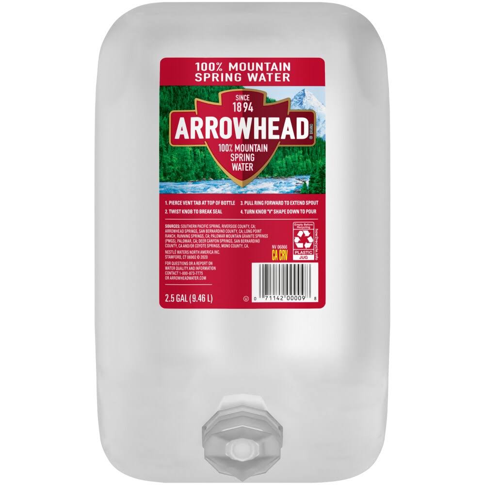 Arrowhead 100% Mountain Spring Water - 2.5gal
