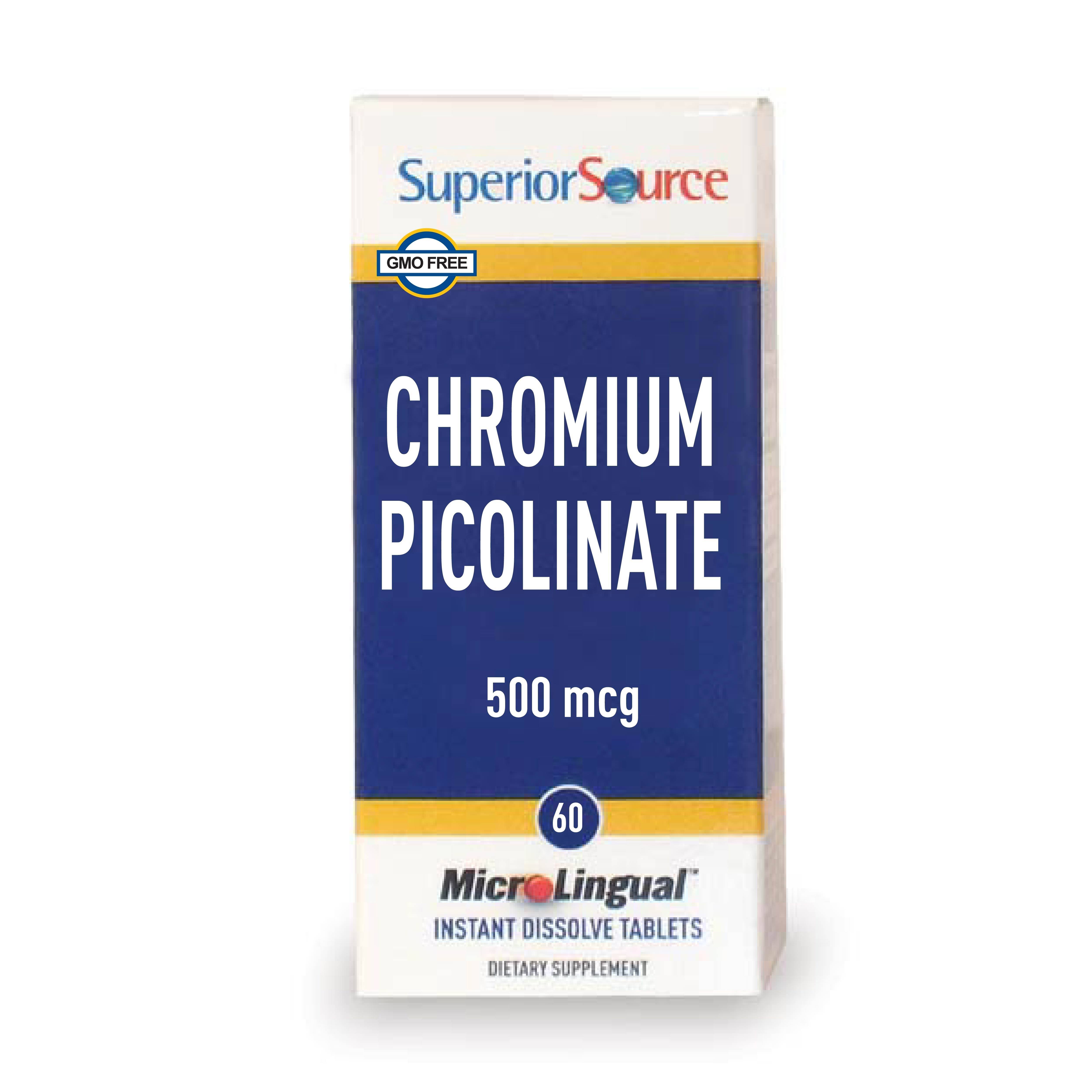 Superior Source Chromium Nutritional Supplements - 500mcg, 60ct