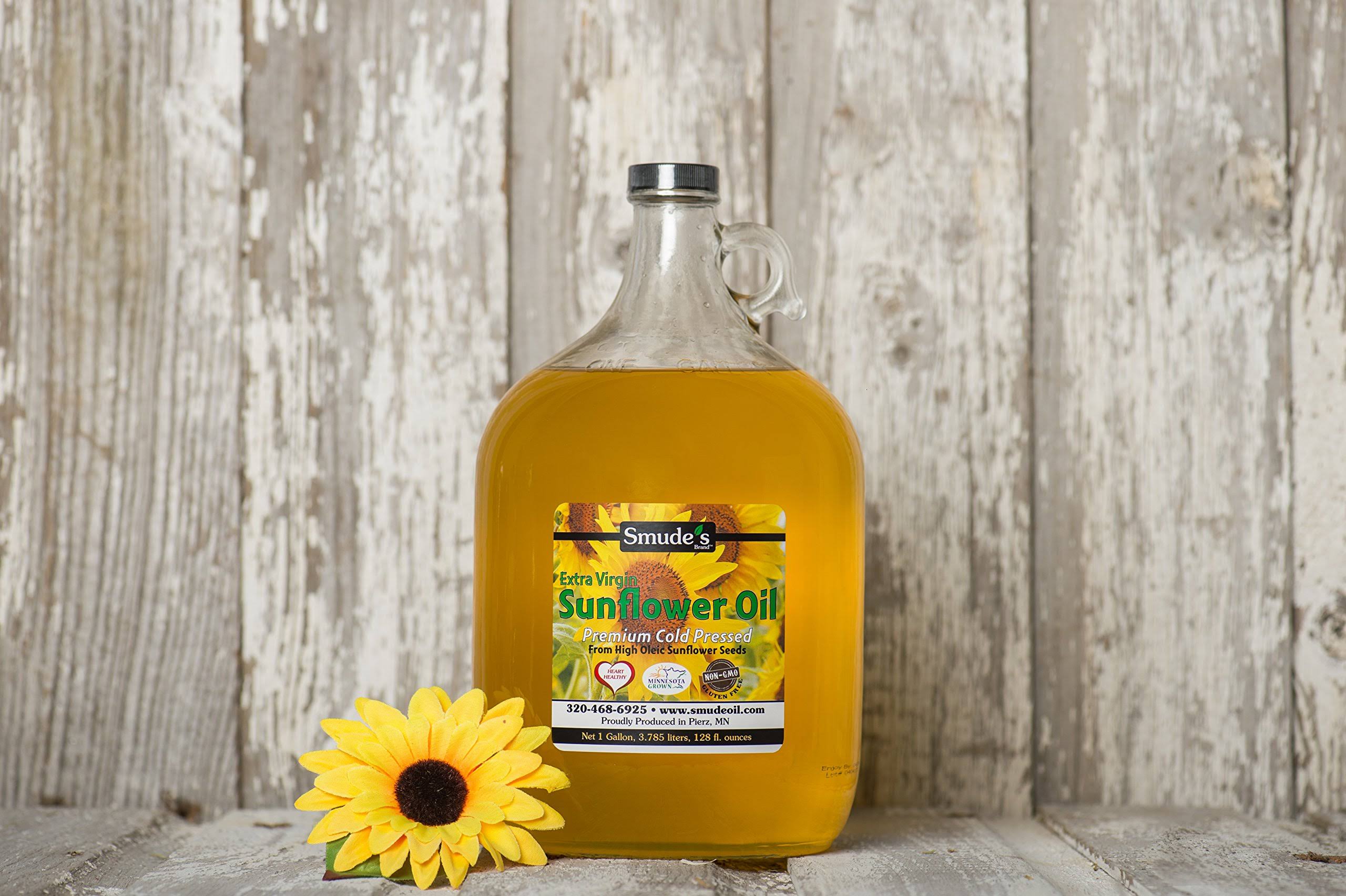 Smude Sunflower Oil 1 Gallon Glass
