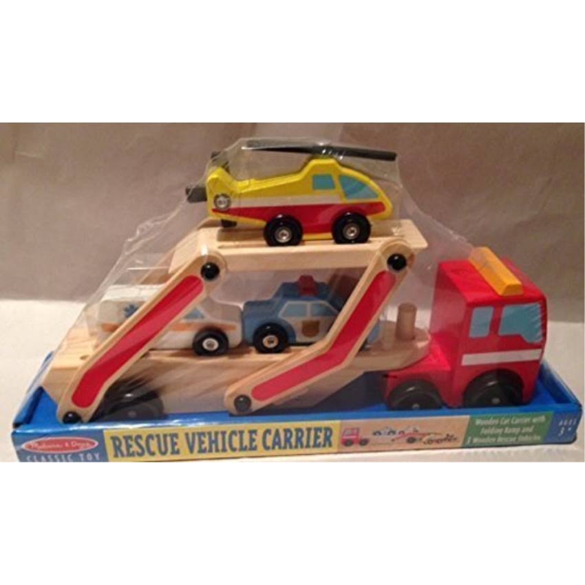 Melissa & Doug Classic Toy Rescue Vehicle Carrier