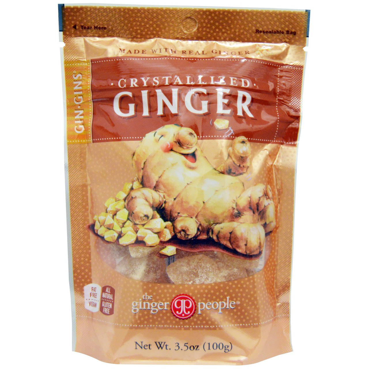 Ginger People Gin Gins Crystallized Ginger 3.5 oz.
