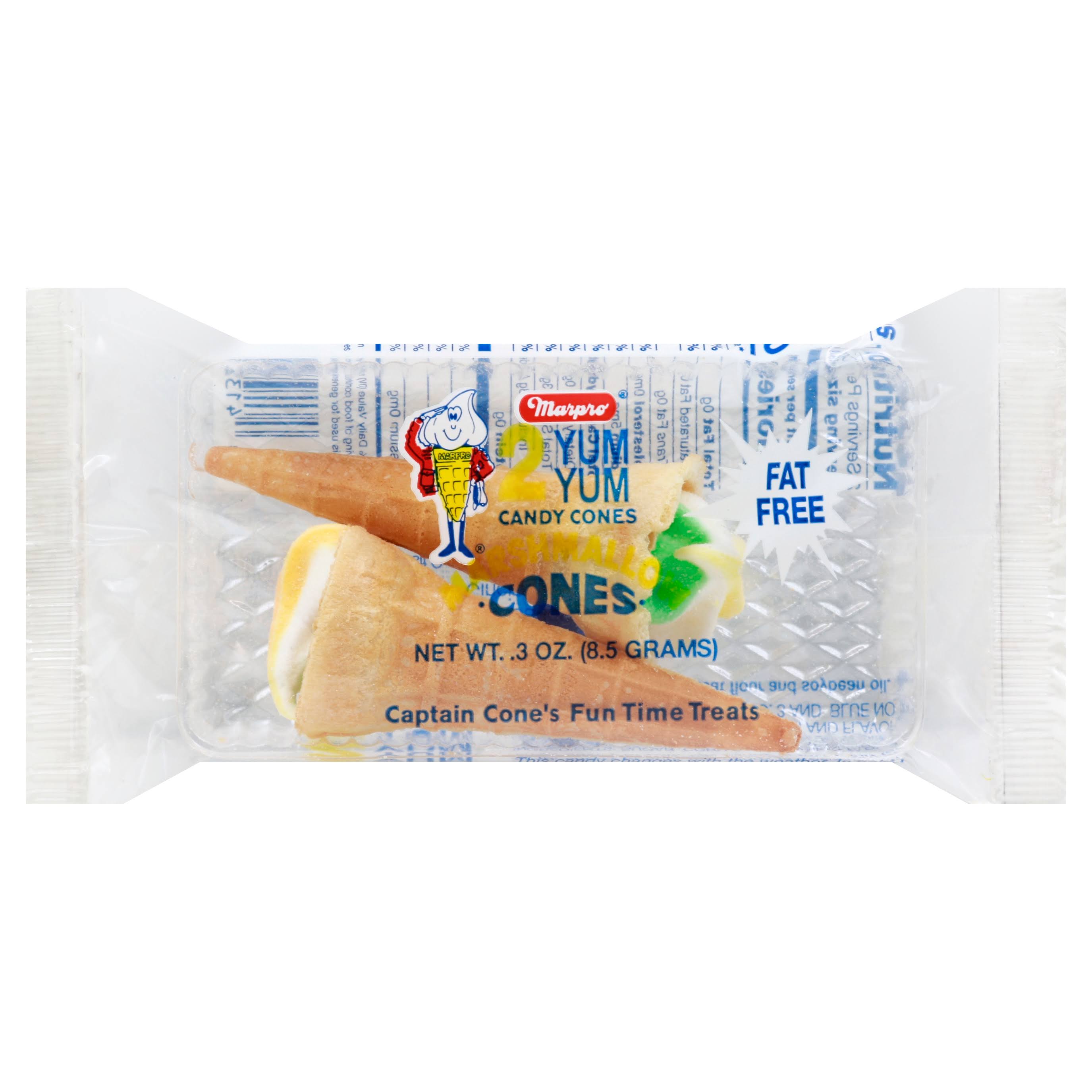 Yum Yum Marshmallow Candy Cones - 8.5g