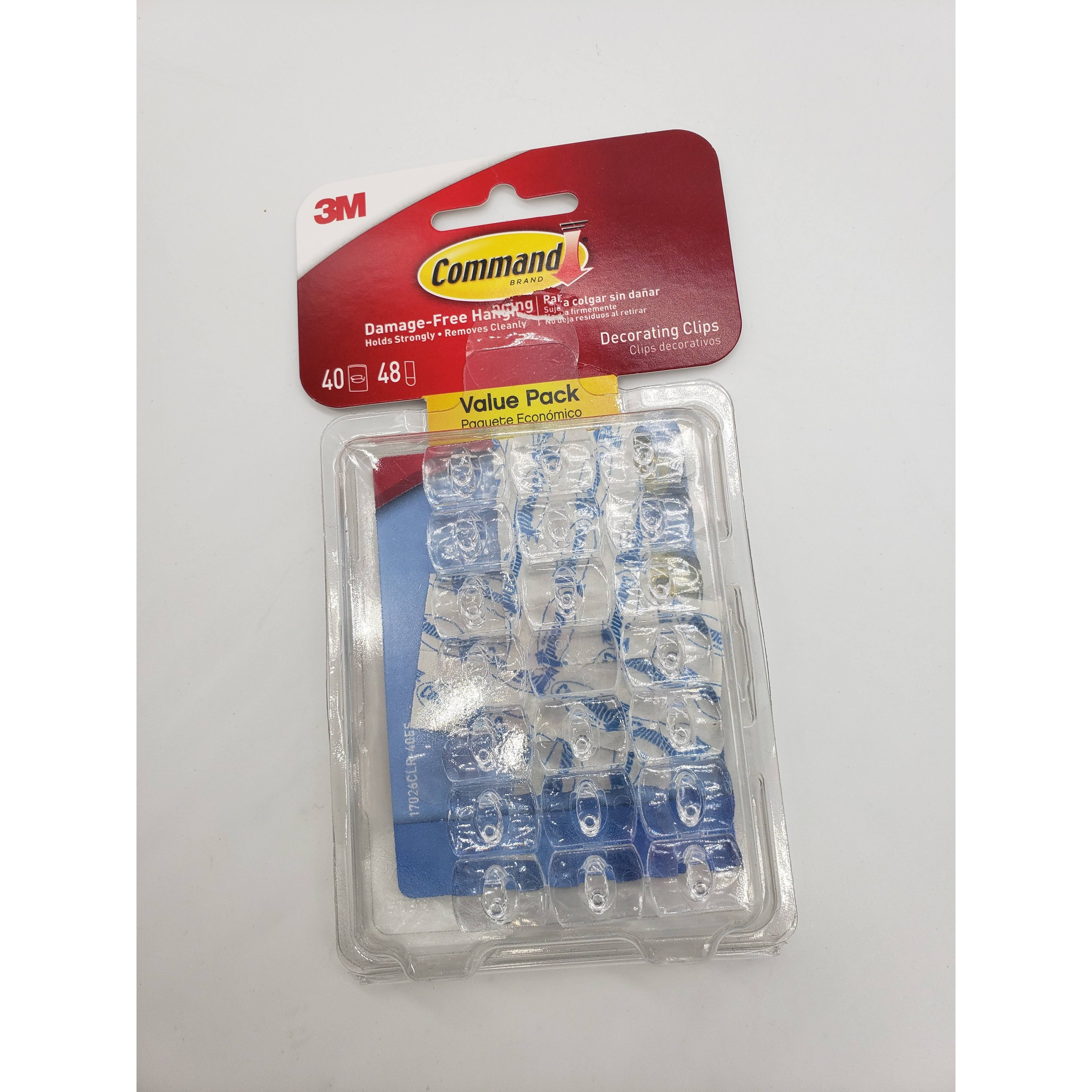3M Command Decorating Clips Value Pack - Clear, 40ct