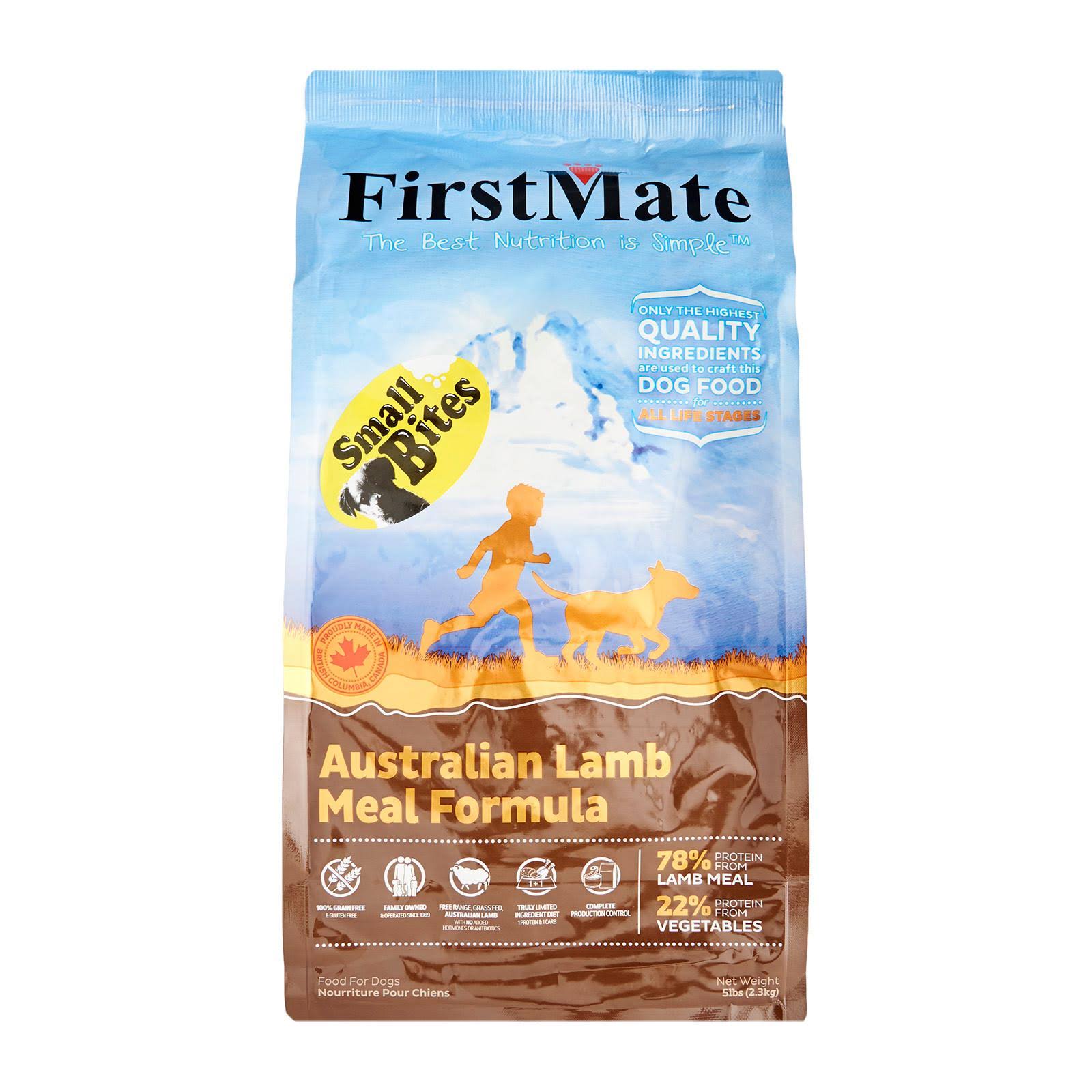 FirstMate Grain Free Australian Lamb Meal Formula Small Bites Dog Food 5 lbs