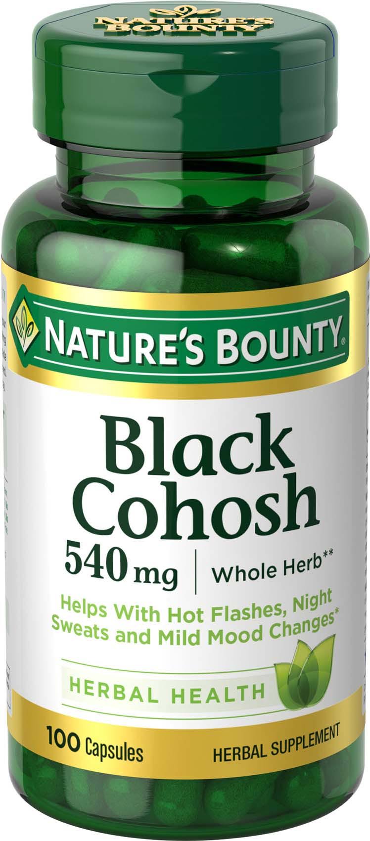 Nature's Bounty Black Cohosh Capsules - 100 Pack