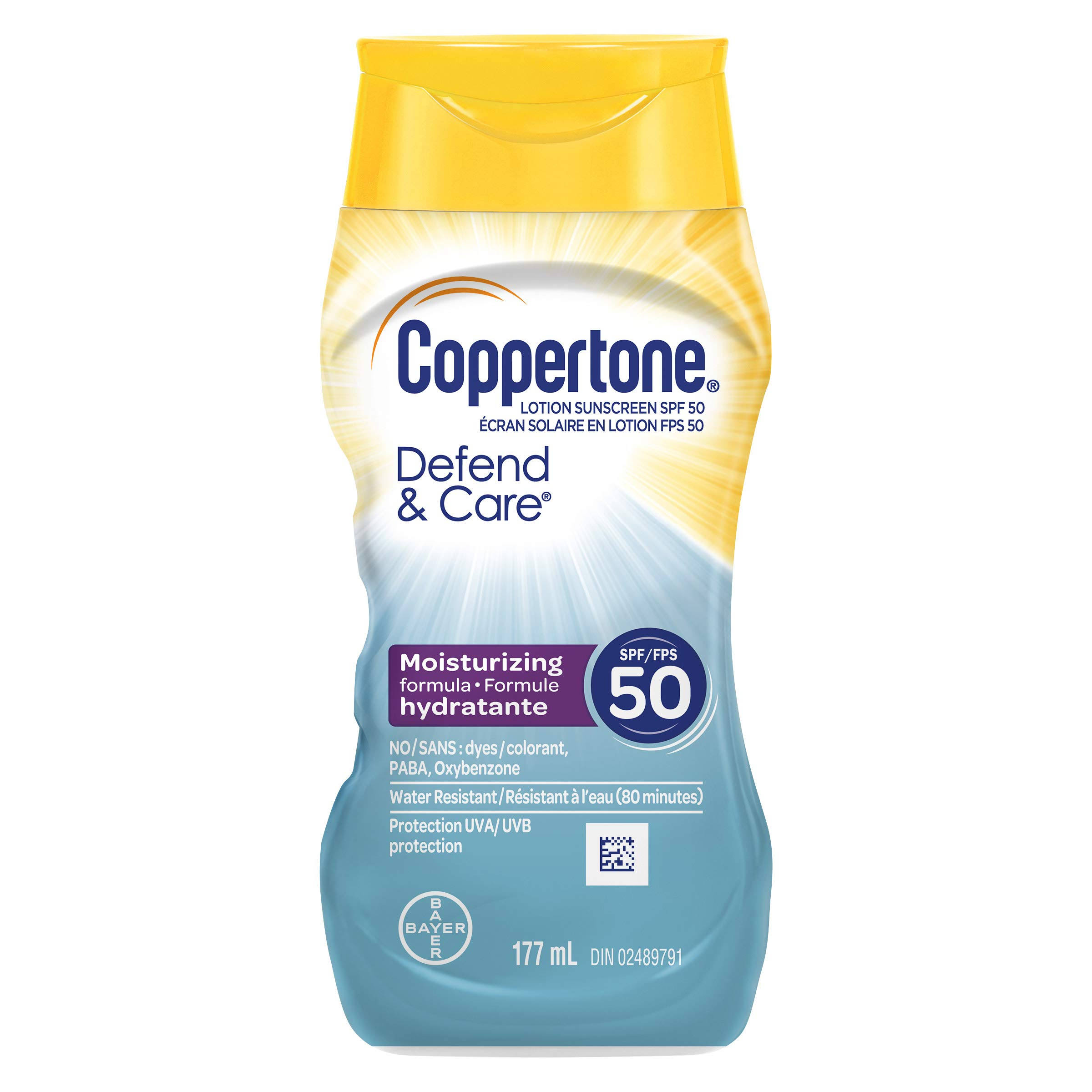 Coppertone Defend & Care Sunscreen Lotion Spf 50 177Ml