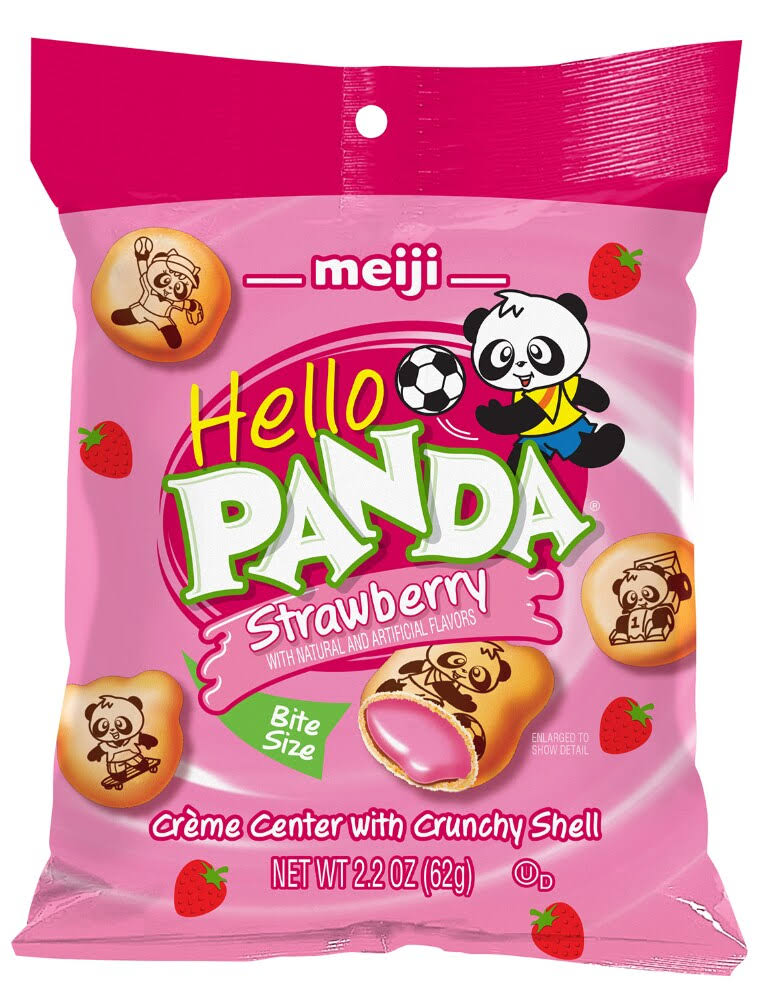Hello Panda Biscuits, Strawberry, Bite Size - 2.2 oz