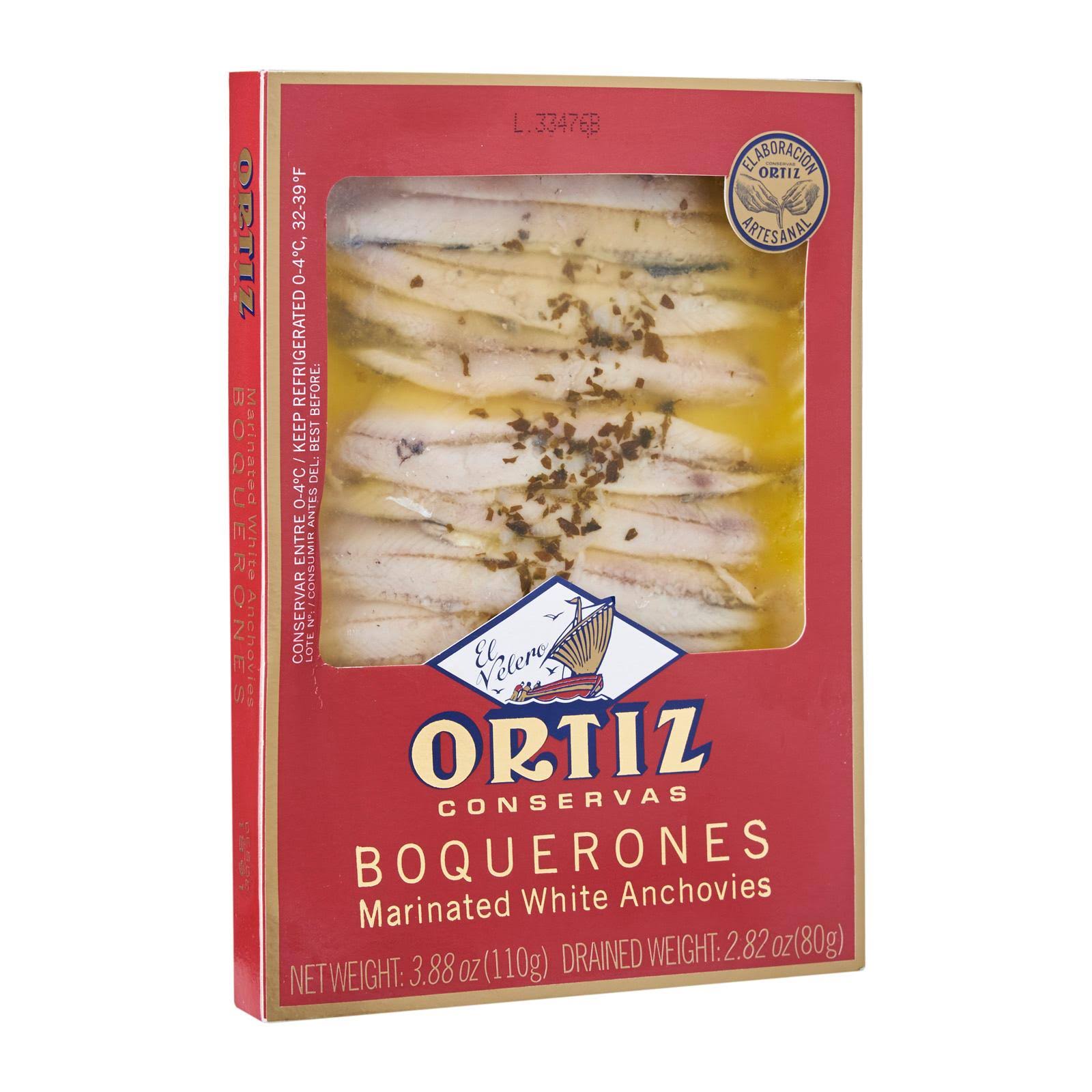 Ortiz Boquerones Marinated White Anchovies - 3.88oz