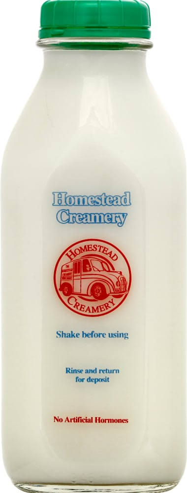 Homestead Creamery Milk, Nonfat, Creamline - 1 quart