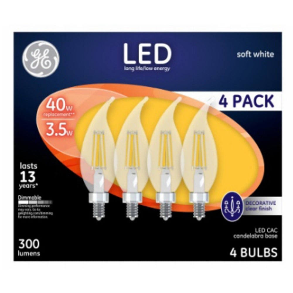GE 92674 Decorative LED Light Bulbs, 3.5 Watts