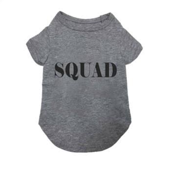 fabdog Squad Dog T-Shirt - Heather Grey - Size 16