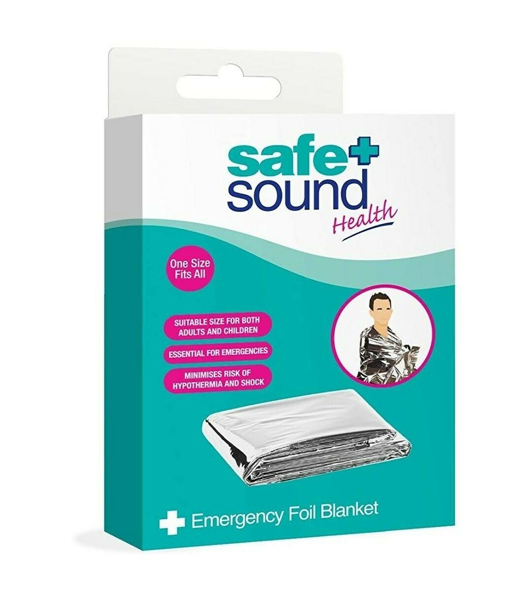 Safe and Sound Health Emergency Foil Blanket Wrap One Size