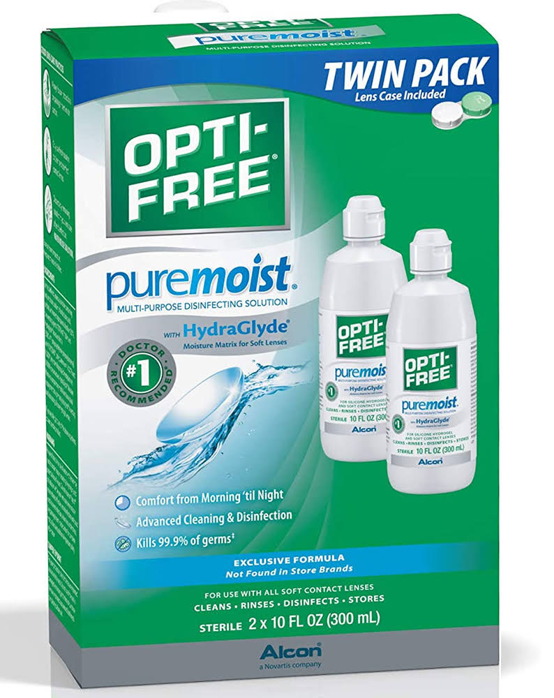 Opti-Free Puremoist Multi-Purpose Disinfecting Solution - 300ml, 2 Pack